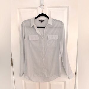 Express Women’s Polka Dot Long Sleeve Blouse